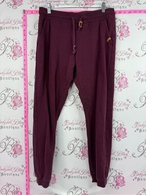 tentree pants sweat pants jogger Burgundy Drawstring Joggers